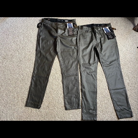 NWT One 5 One size 16/33 Goddess fit skinny mid rise regular length faux leather - Picture 2 of 10